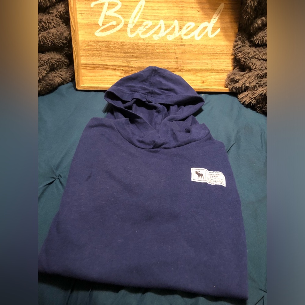 Abercrombie &Fitch kids hooded long-sleeve logo Tee
